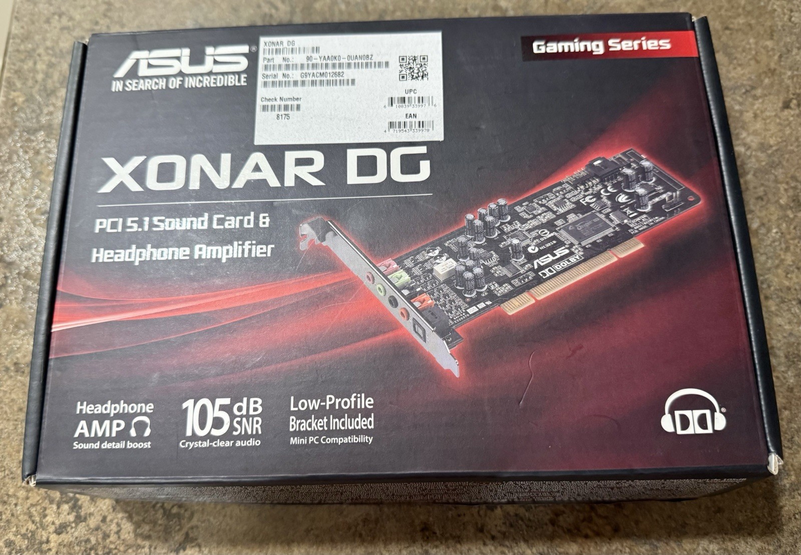ASUS ** Xonar DG PCI 5.1 Gaming Sound Card ** New in Box