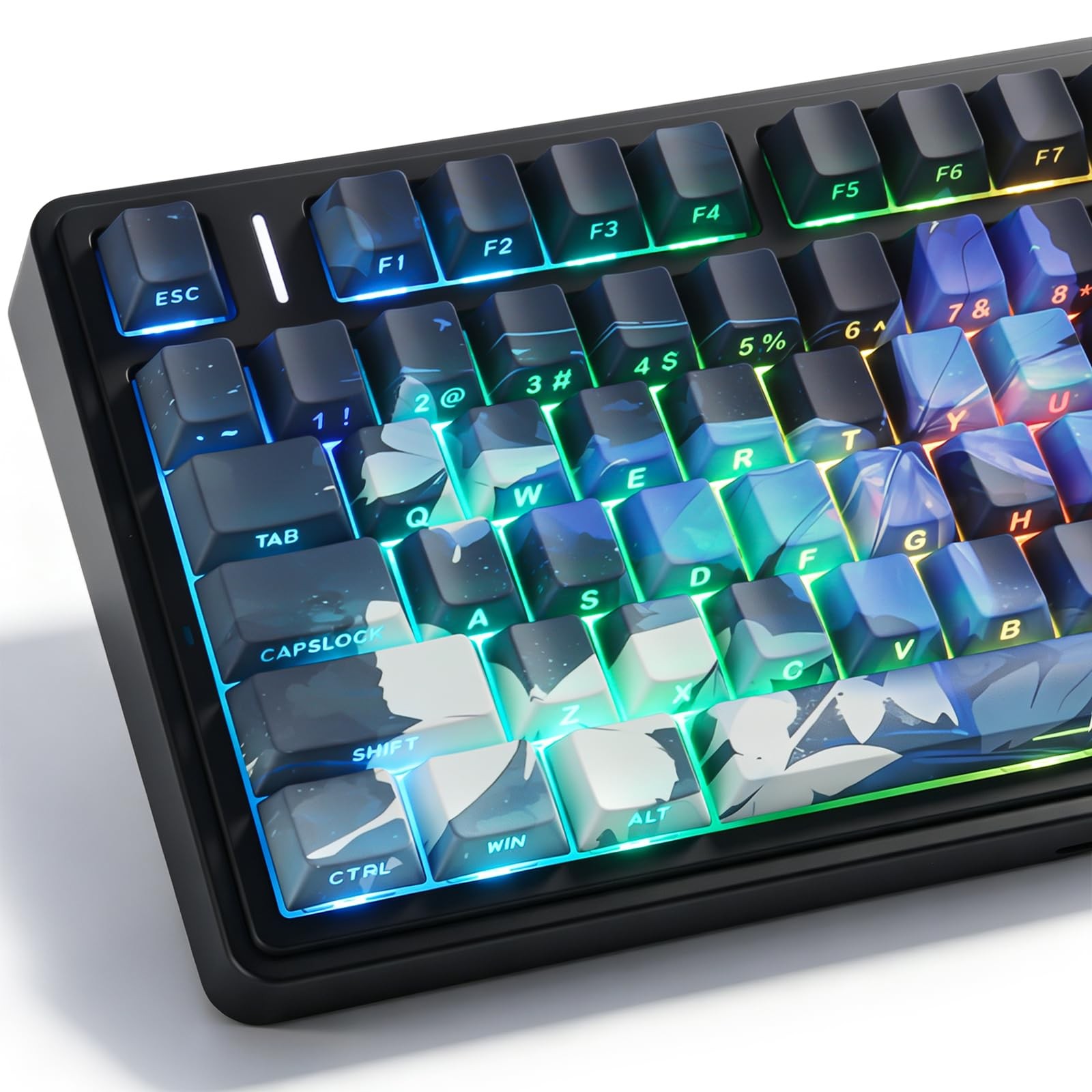 PBT Keycaps Cherry Profile Side Printed Shine Through For Gaming Keyboard