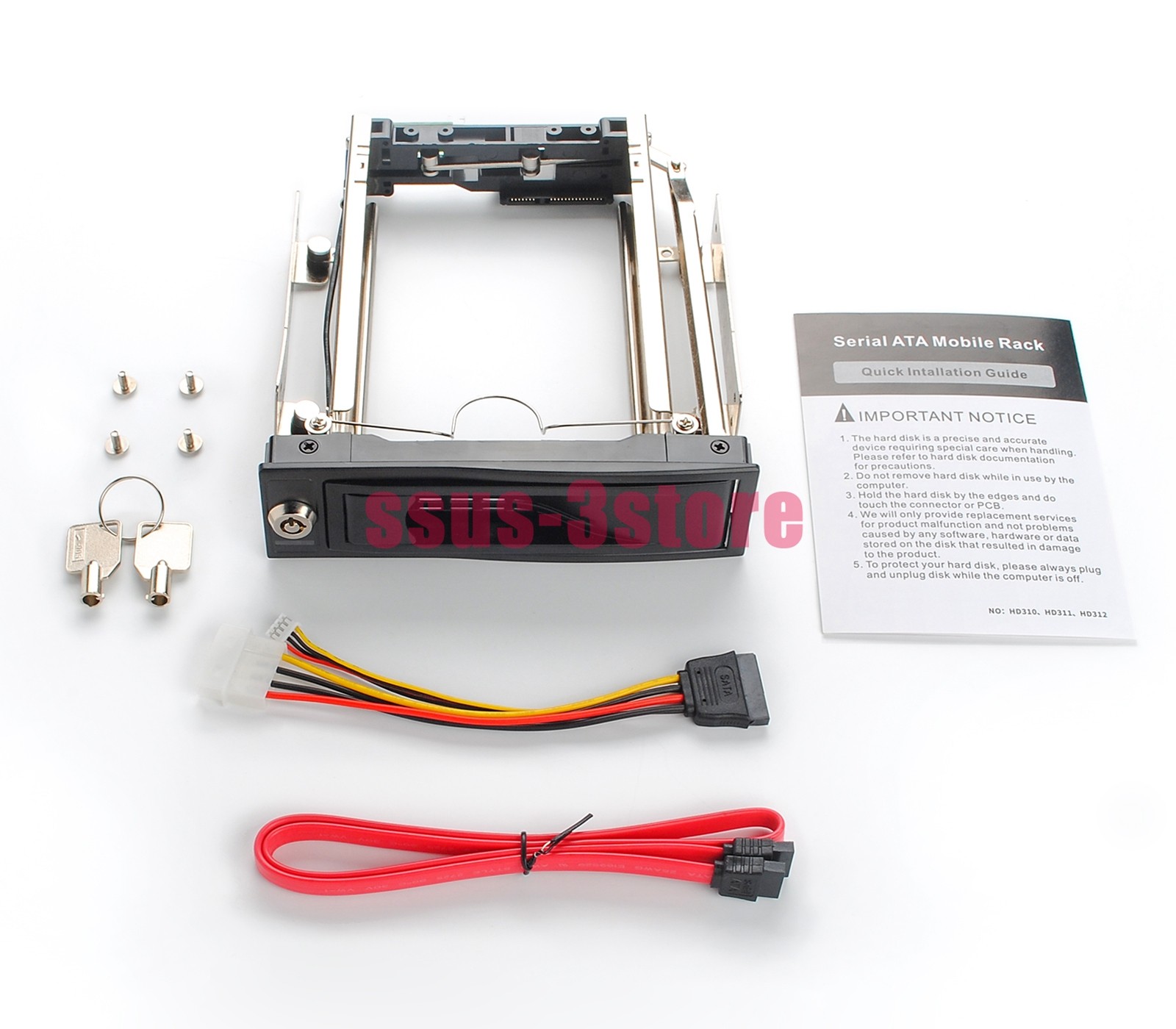 Single Bay Hot Swap Mobile Rack for 3.5" SSD HDD with Key Lock & LED Indicators