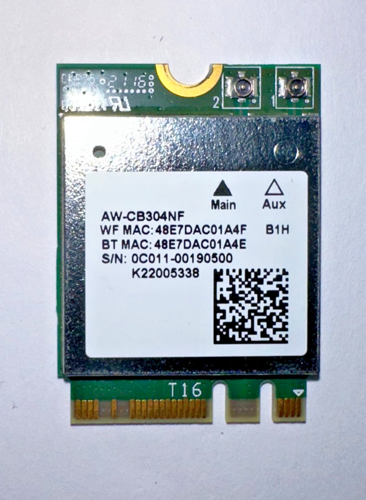 Genuine Asus Wifi Wireless / Bluetooth 4.2 NGFF Card P/N AW-CB304NF X712J & more
