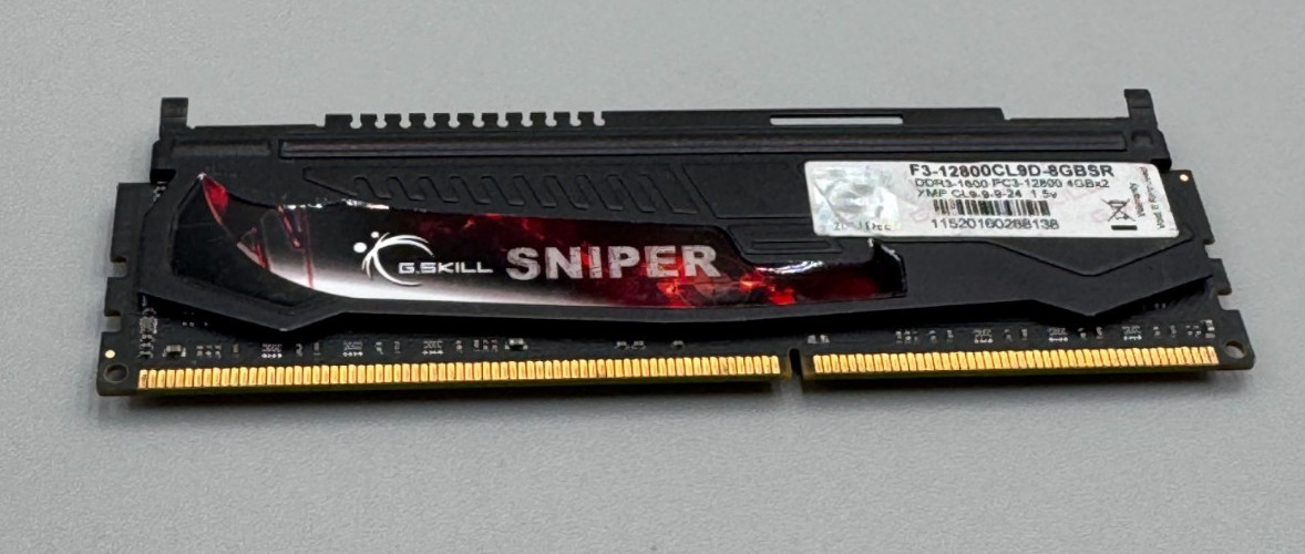 G.Skill Sniper DDR3 8GB PC3 1600GHz Desktop RAM Memory F3-12800CL9D-8GBSR B