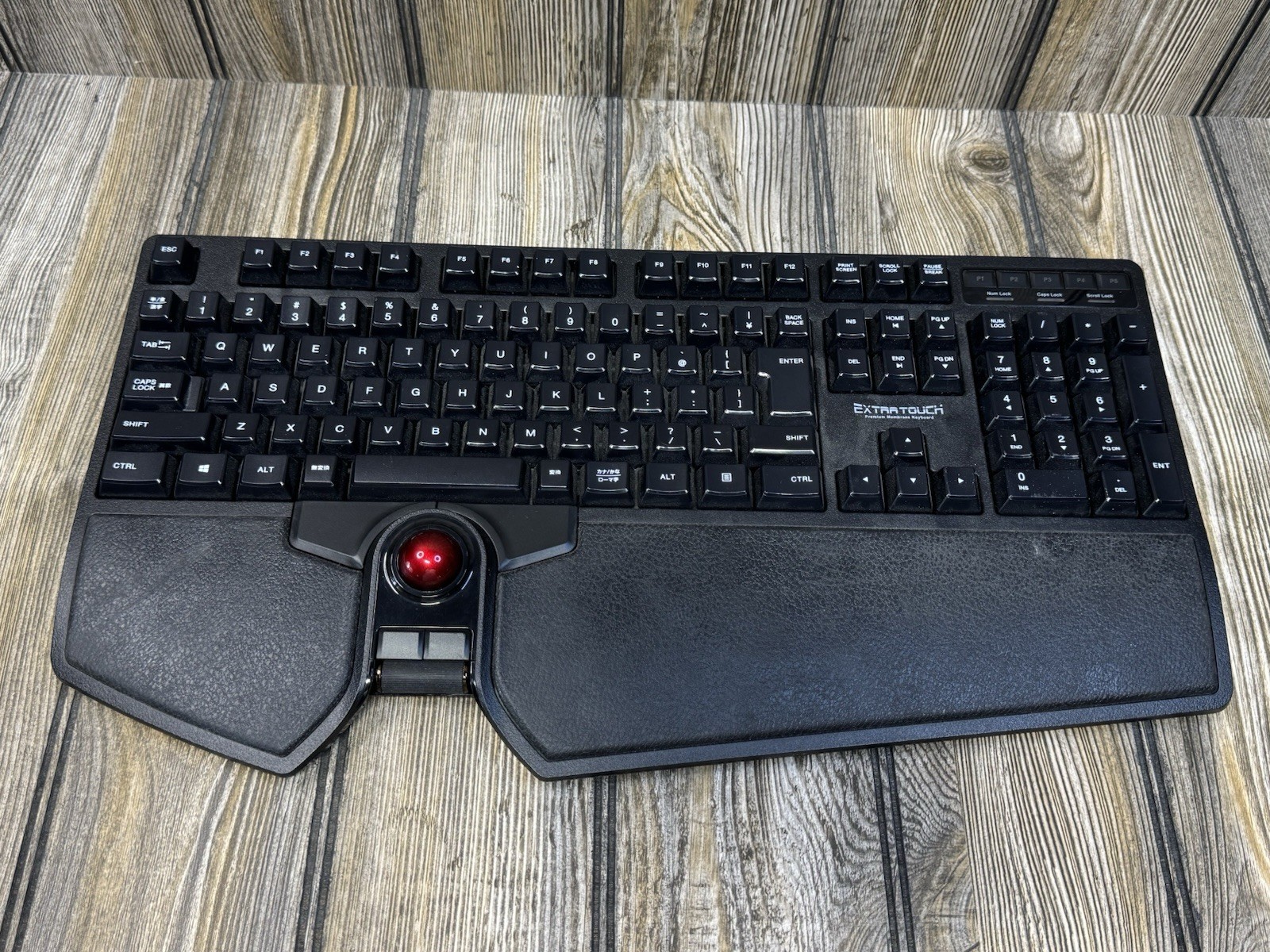 ELECOM Wired Japanese Layout Keyboard Built-in Optical Trackball TK-TB01UM
