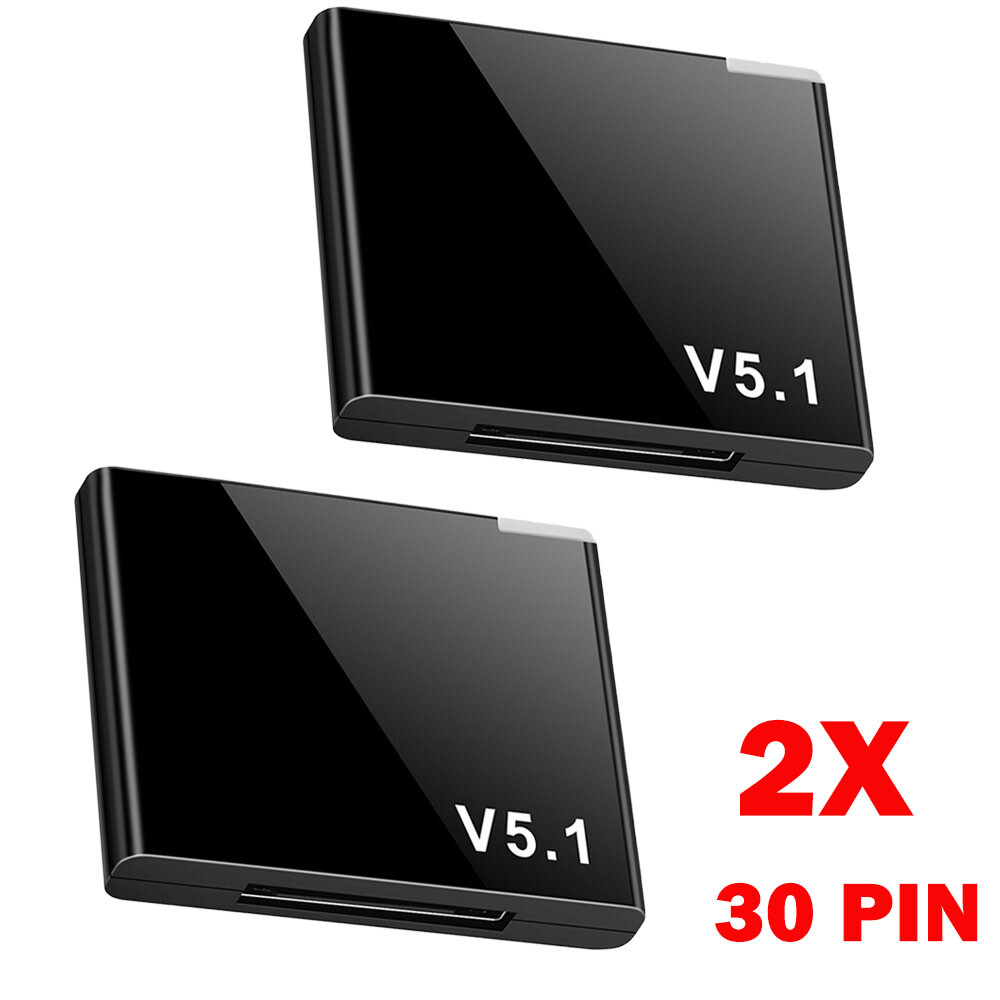 2X For I-WAVE 30 Pin Bluetooth 5.1 Audio Receiver A2DP Music Adapter 44*35*7mm