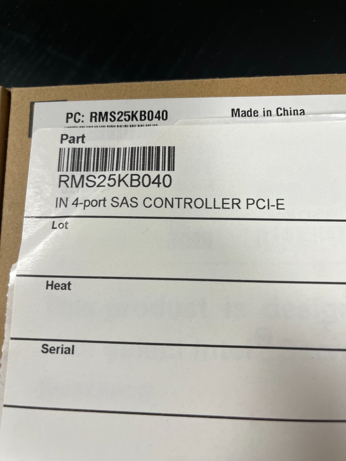 Intel RMS25KB040 4-Port SAS RAID Controller