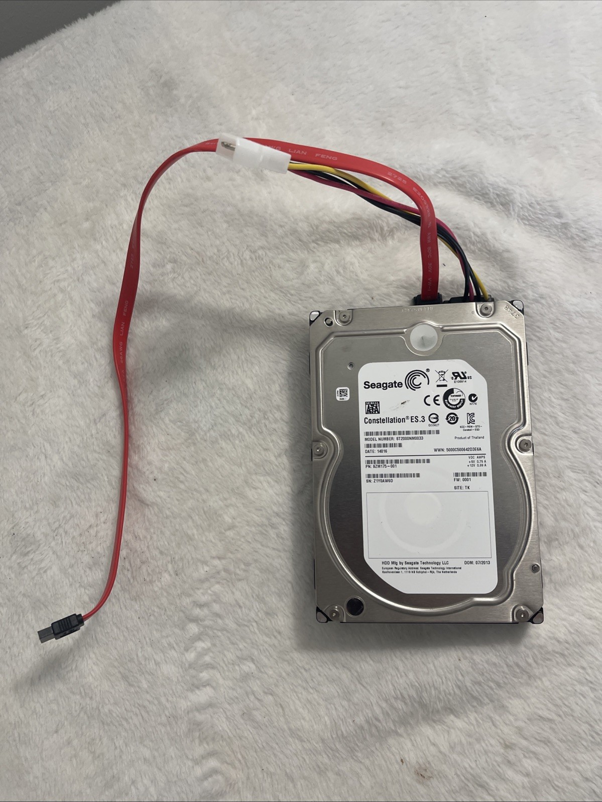 ST2000NM0033 Seagate CONSTELLATION ES.3 2TB 7.2K 6G 128MB 3.5" SATA Hard Drive