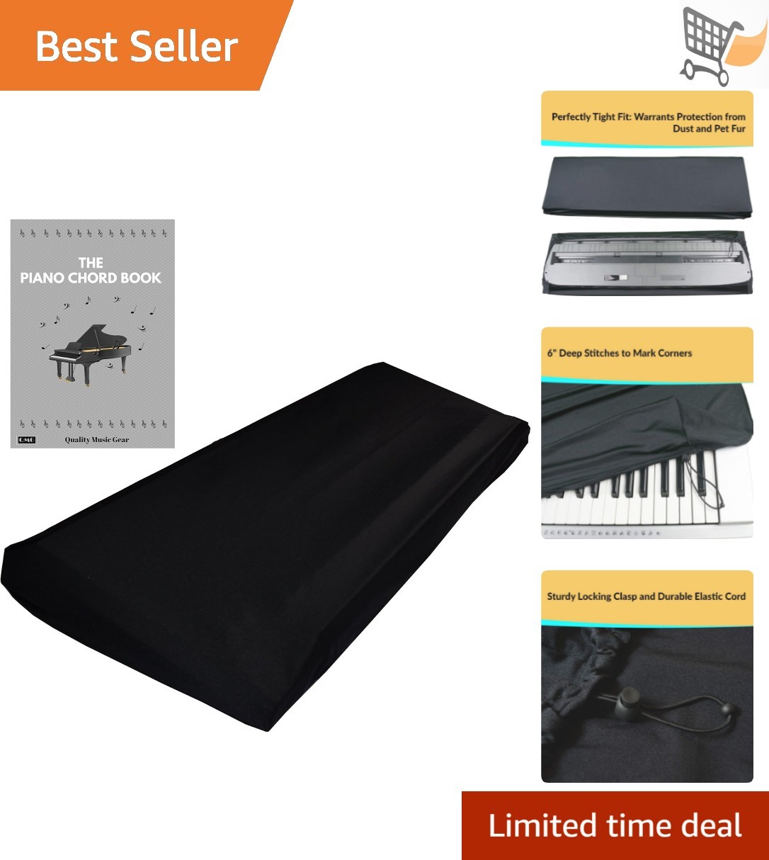 Stretchable Dust Cover for 88 Key Digital Piano Keyboard Machine Washable