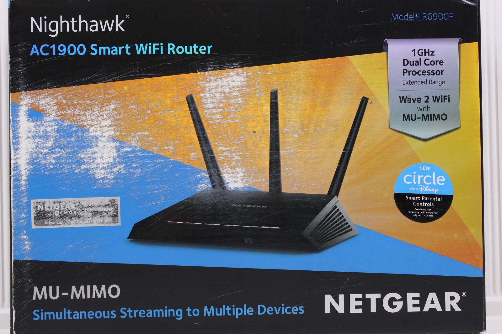NETGEAR Nighthawk R6900P AC1900 Dual Band WiFi Router MU-MIMO Gigabit