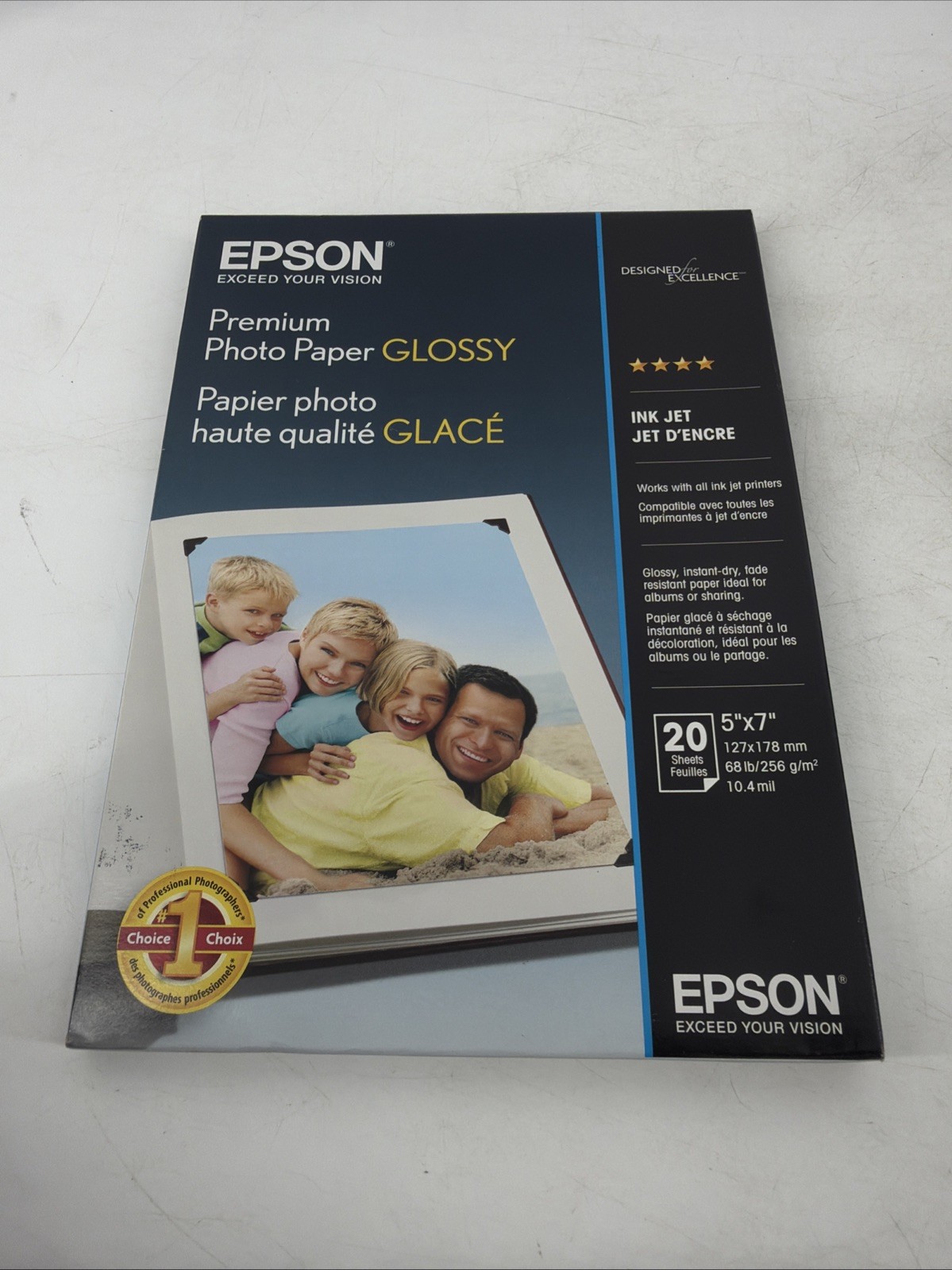 Epson Premium Photo Paper Glossy For Ink Jet New Sealed 5"x7"