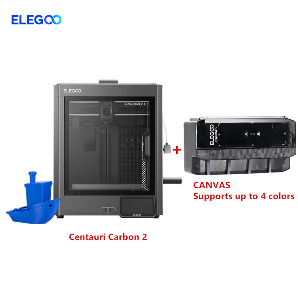 ELEGOO Centauri Carbon 2 3D Printer With CANVAS Multicolor Bundle