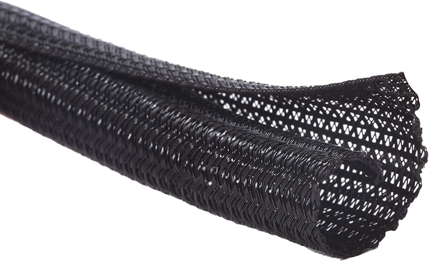 Alex Tech 25Ft - 1/2 Inch Cord Protector Wire Loom Tubing Cable Sleeve Split Sle