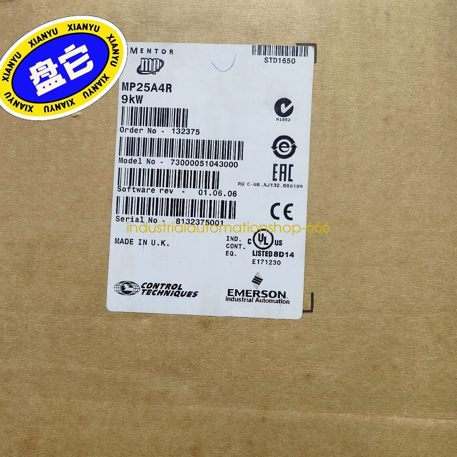 1PC NEW NIDEC EMERSON CT Drives MP25A4R replace Via DHL or FedEX