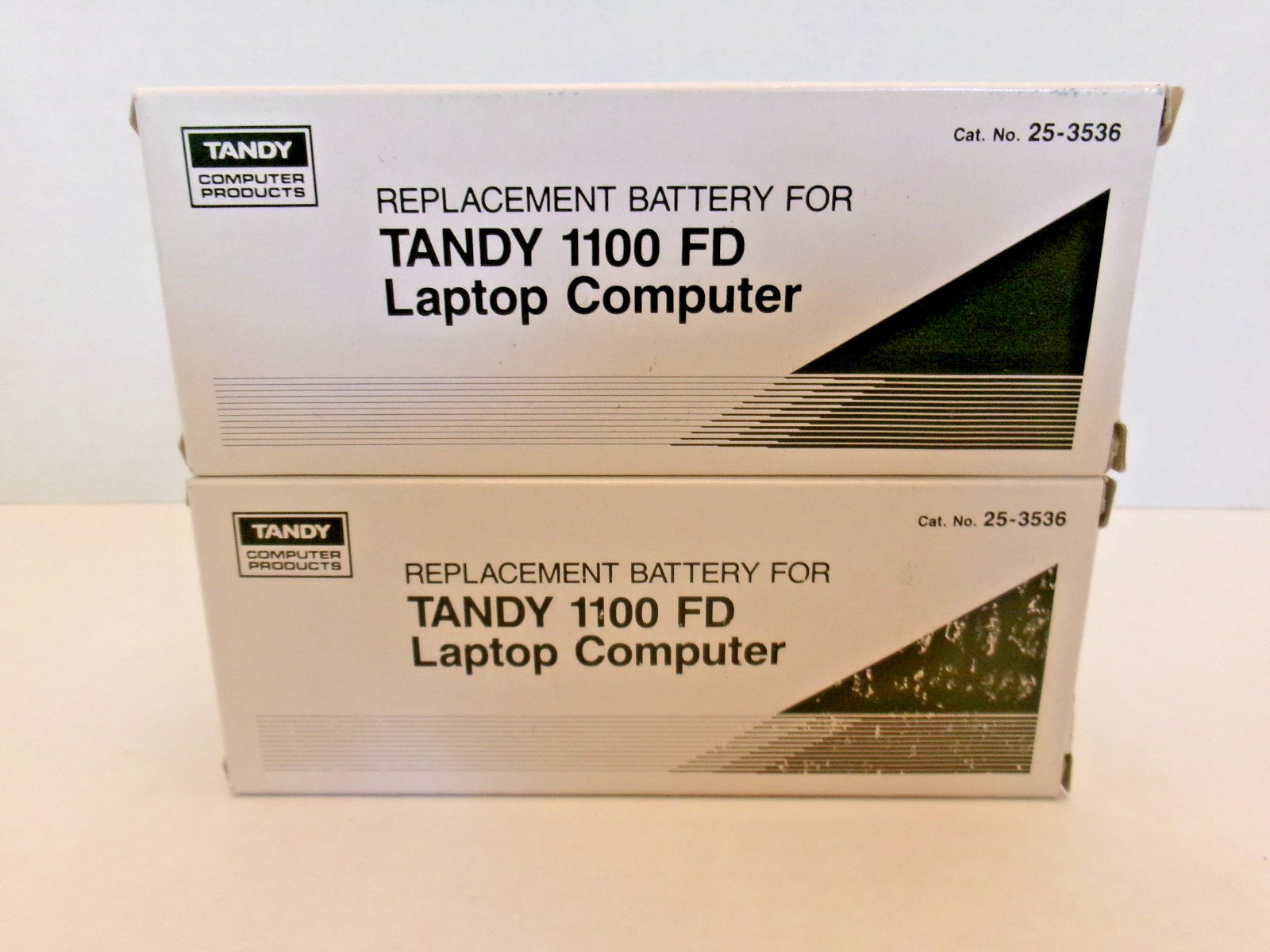TANDY 1100 FD Laptop Computer  - Two Replacement Batteries - Cat. No. 25-3536