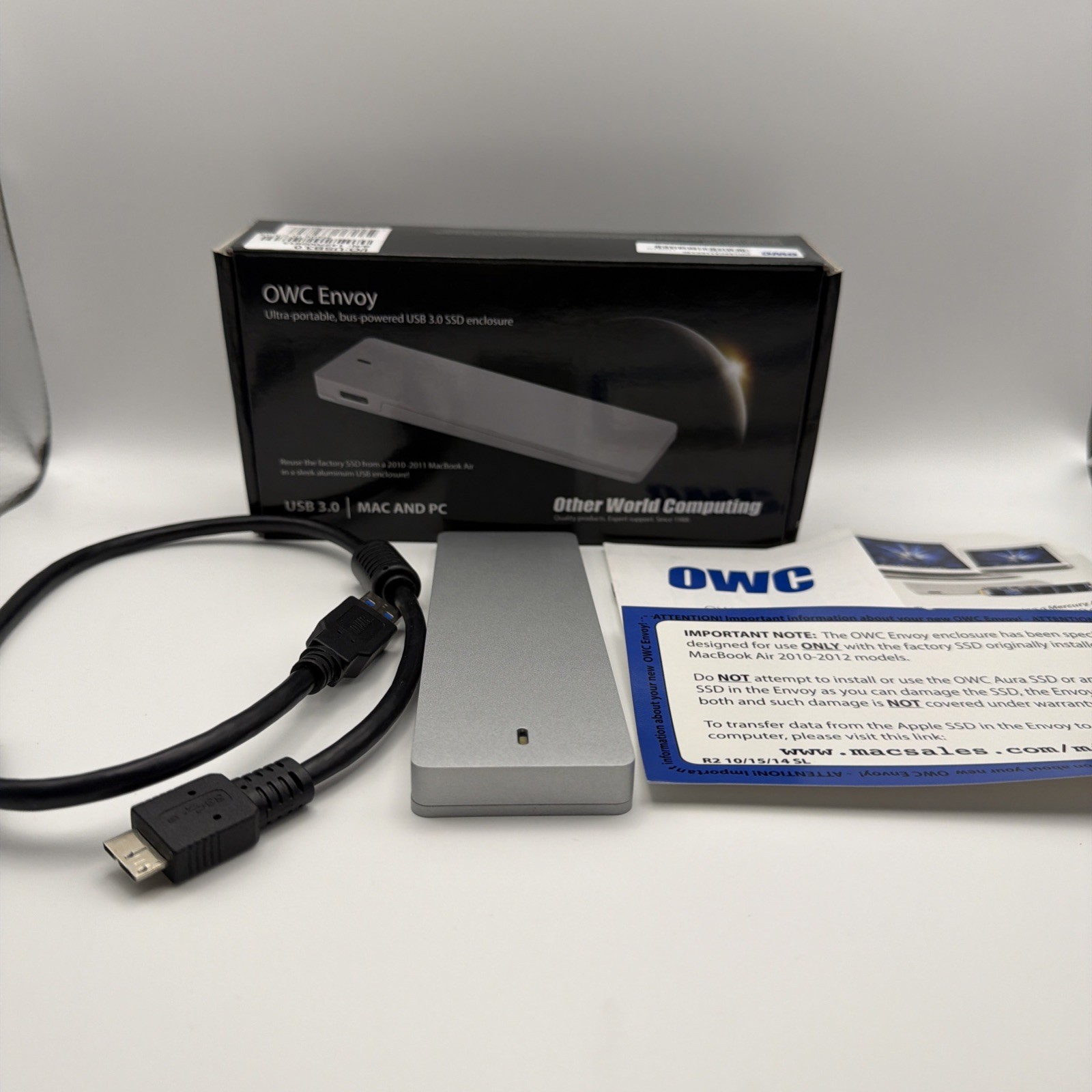 OWC Envoy USB 3.0 Mac/PC Ultra-Portable Bus-Powered SSD EnclosureOWCMAU3BENVOY