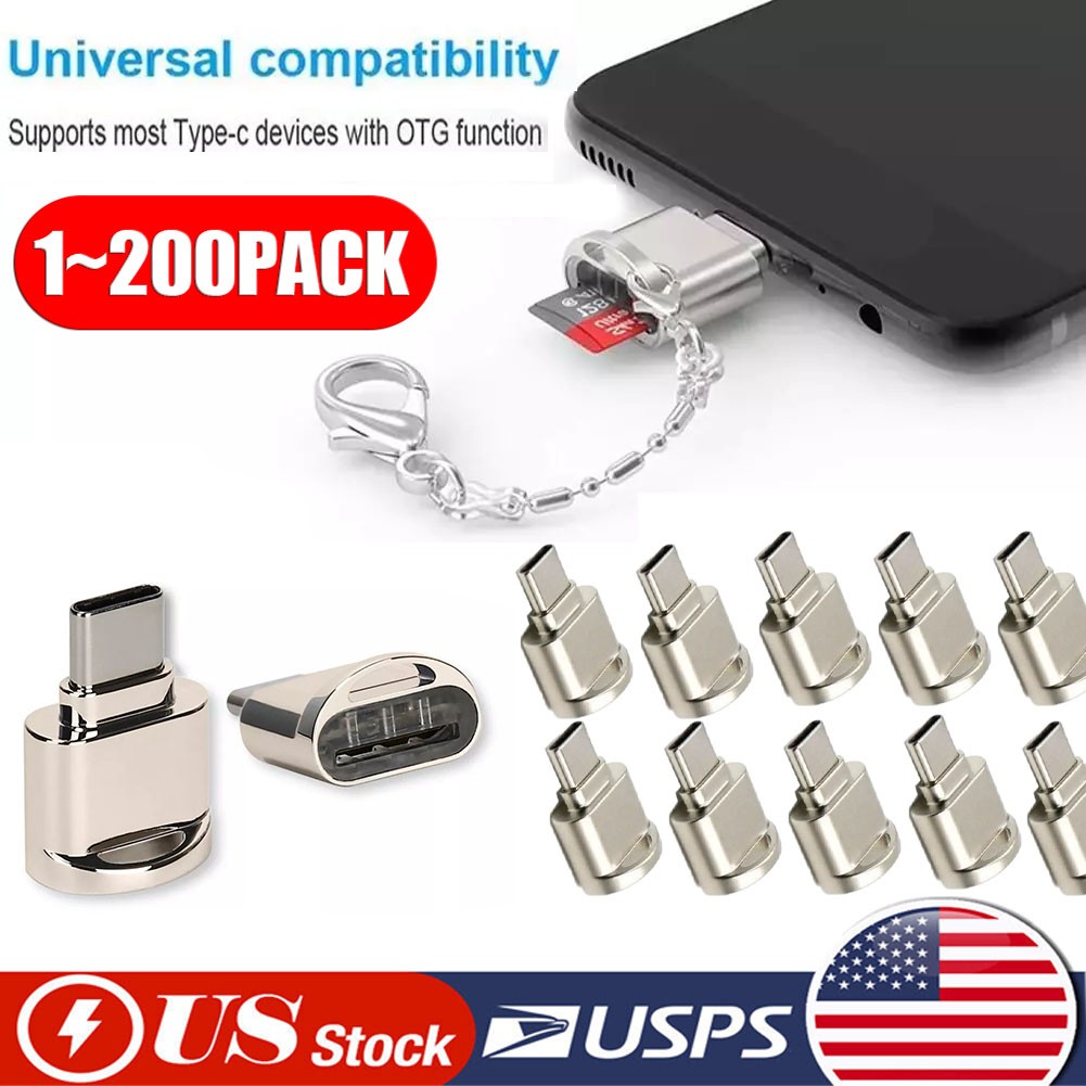 TypeC To Micro SD TF Card Reader OTG USB Adapter Converter For Phone Lot