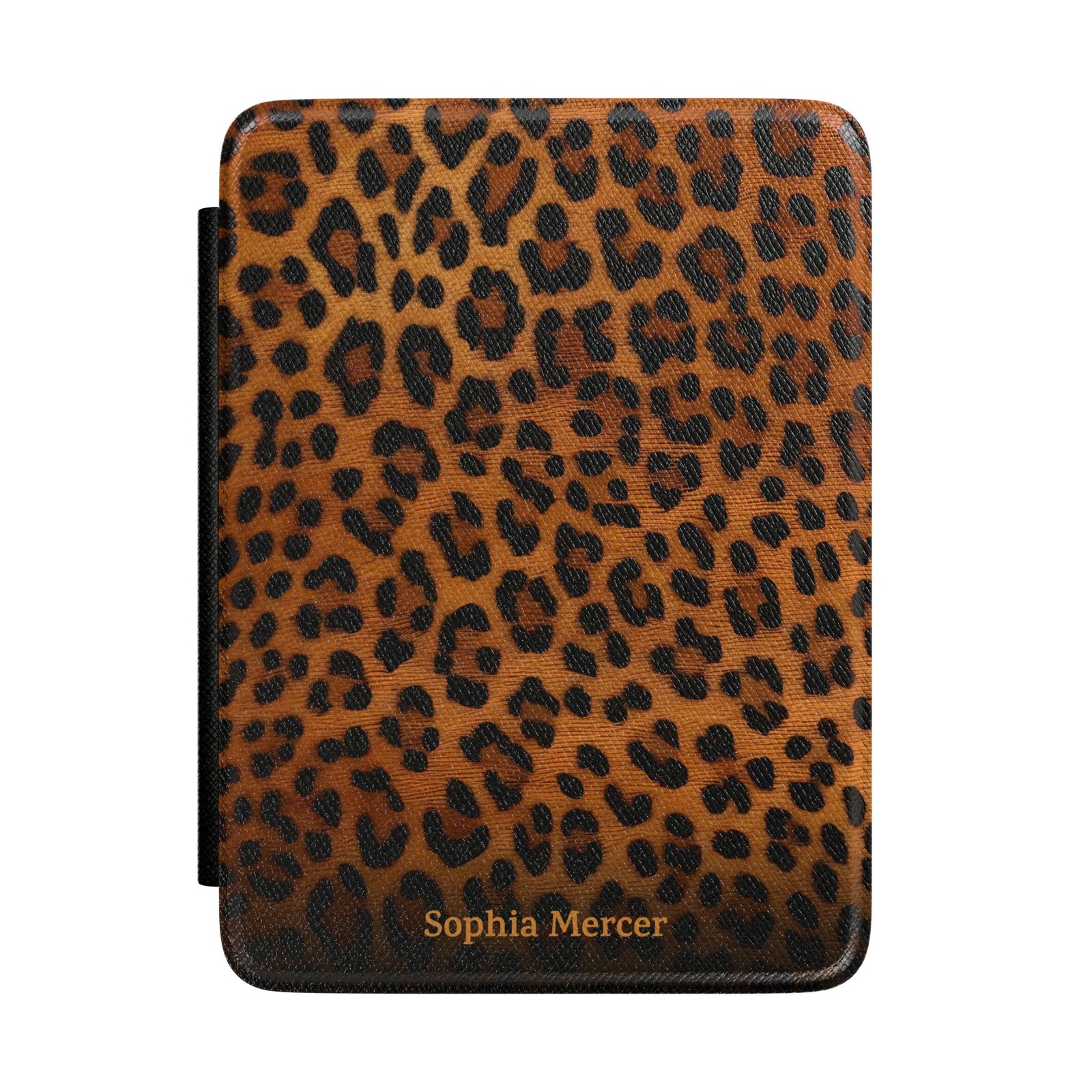 Custom Leopard Kindle Case, Personalized Monogram E-Reader Cover, Bookish Gift