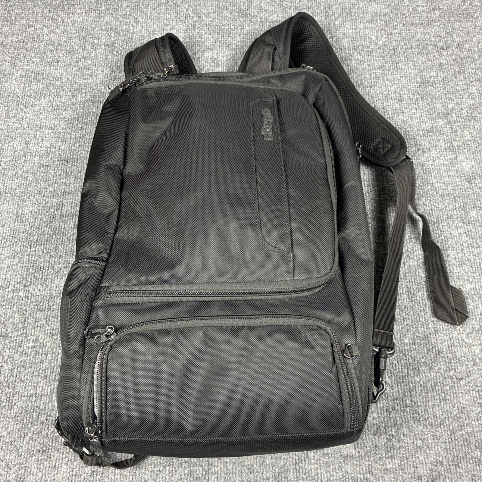 eBags Black Pro Slim Laptop Backpack Professional Weekender Travel Bag.