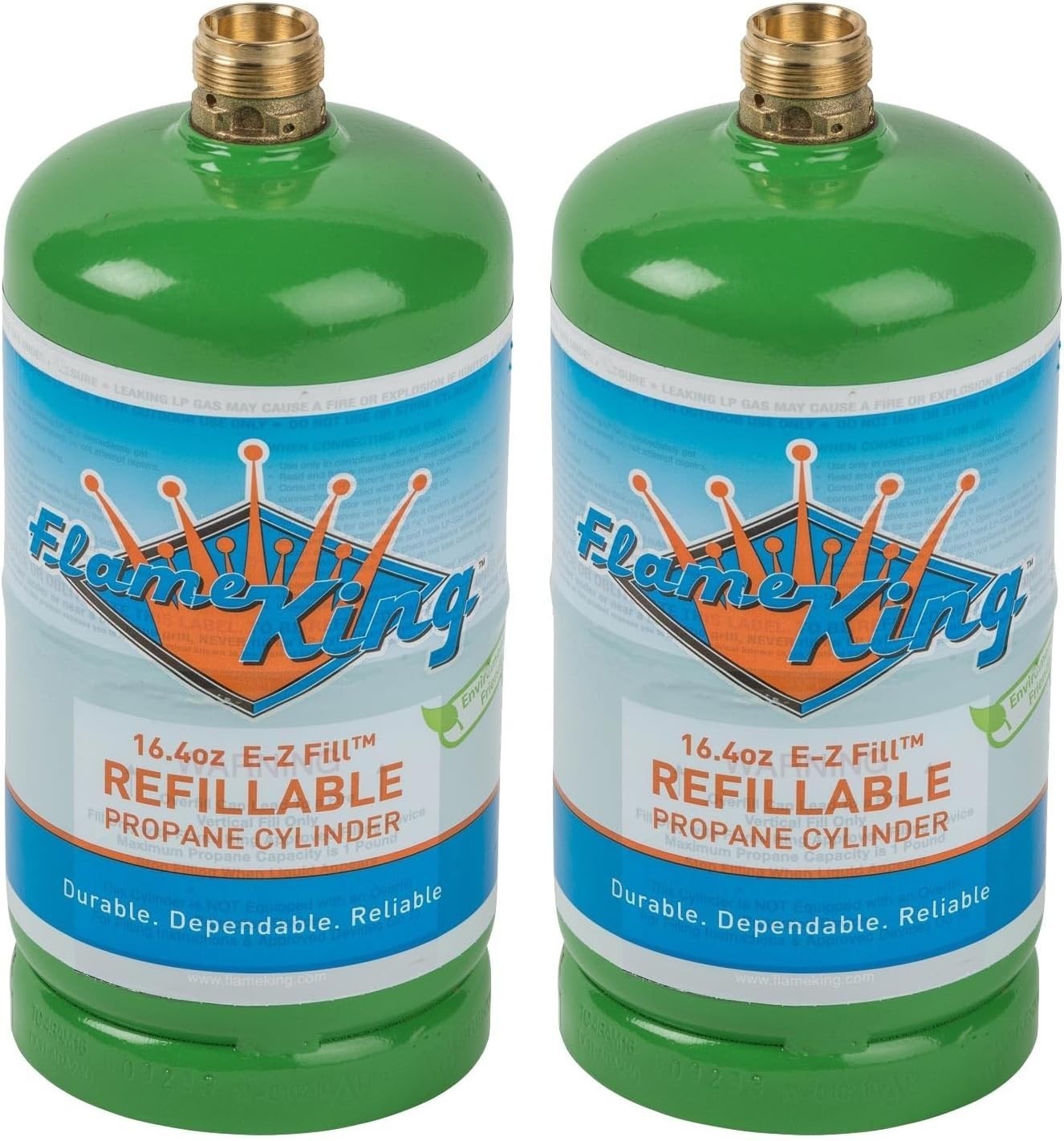 Refillable 2x 1LB Empty Propane Cylinder Tank Reusable Safe Legal Refill G155