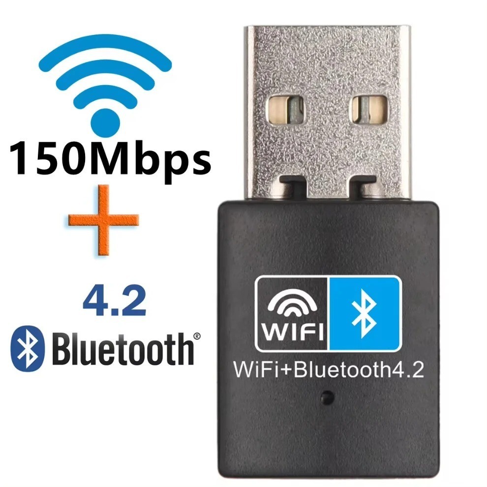 2 in 1 USB WiFi Bluetooth Adapter 150Mbps Dual Band 2.4G 5GHz Receiver