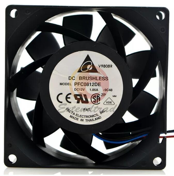 One for Delta 80*80*38MM PFC0812DE Strong wind cooling fan DC12V 3.30A 4pin