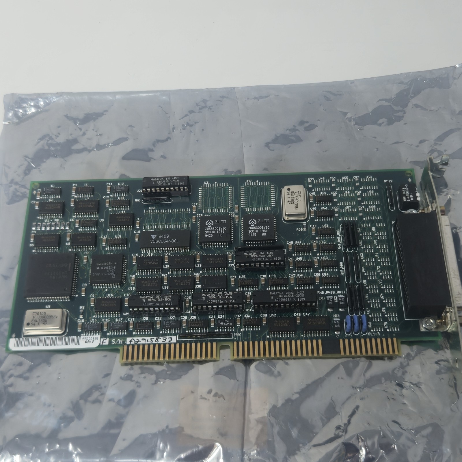Digi International PC/4e ISA 4-Port Serial Controller Card 55000393 Rev F
