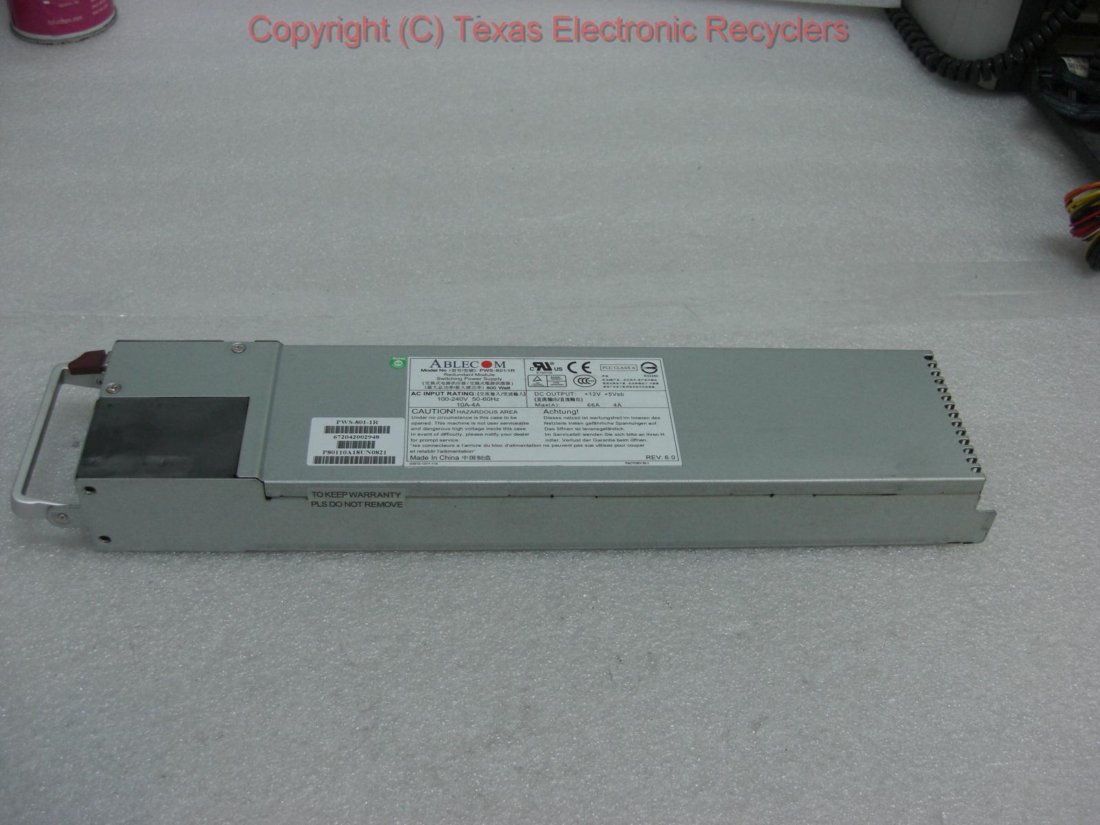 Supermicro Ablecom pws-801-1r 800 watt server power supply for Quantum dxi6500-j