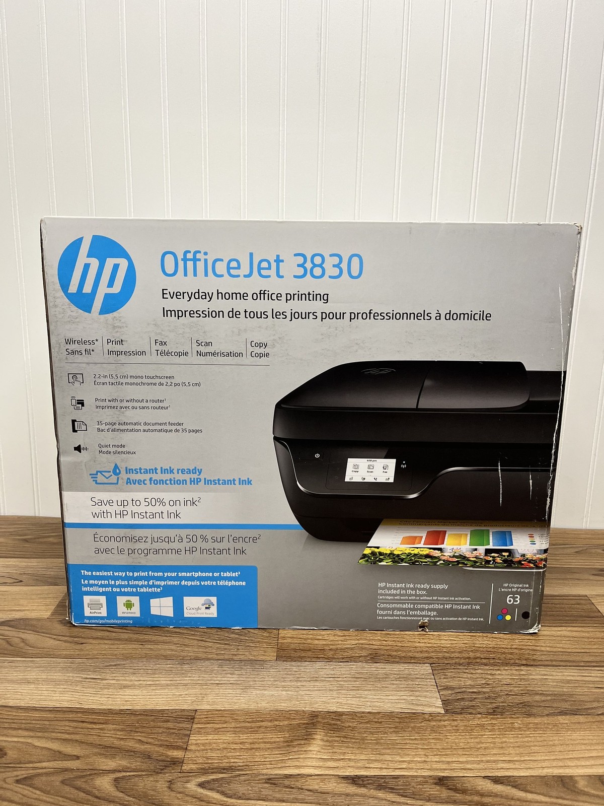 HP OfficeJet 3830 Wireless All-In-One Inkjet Printer...Print/Fax/Scan/Copy NEW S