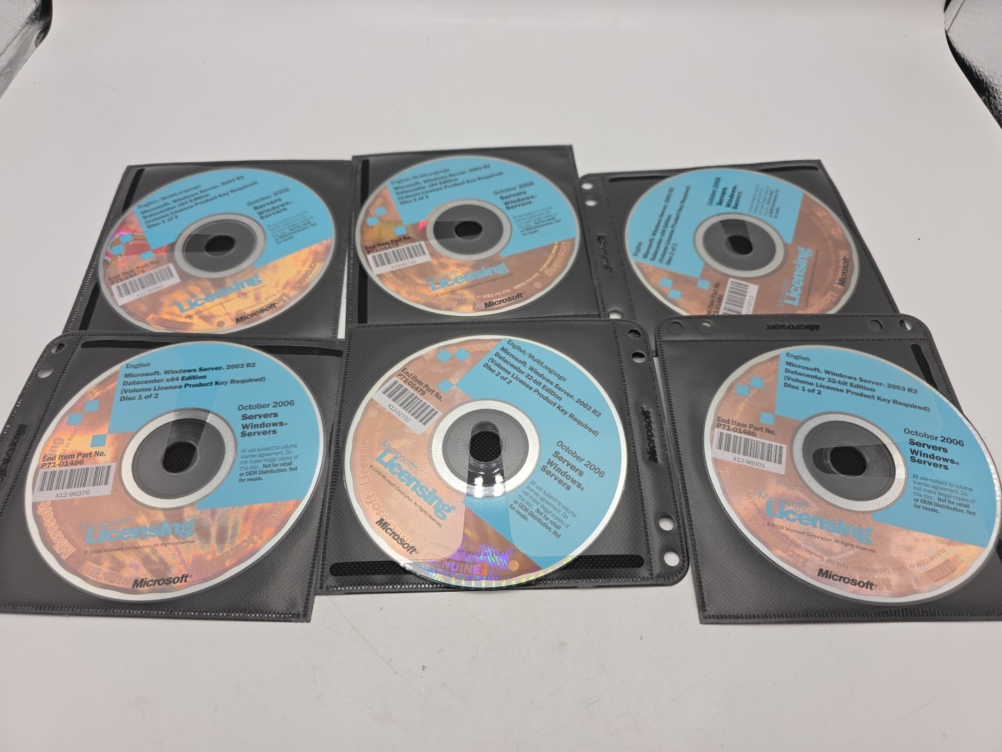 MICROSOFT LICENSING 2006 October Windows Server 2003 R2 DATACENTER EDITION 64 32