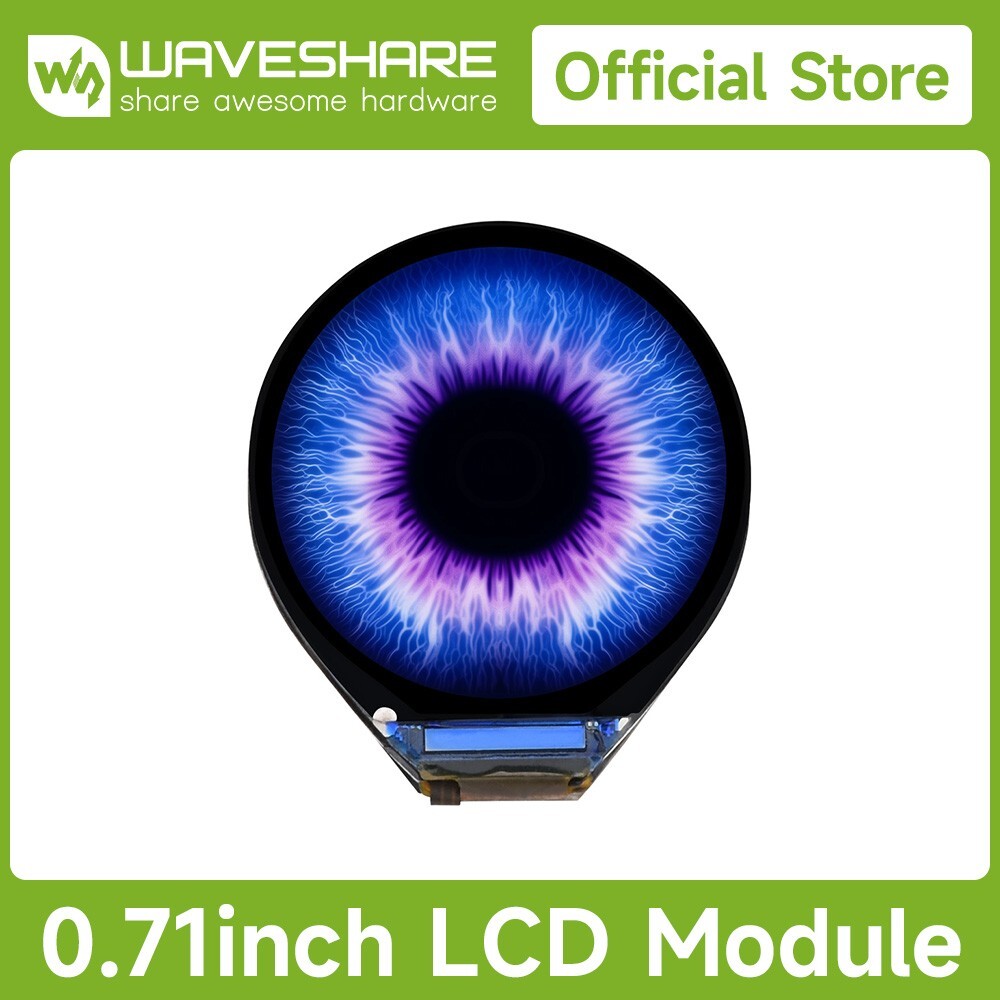 Waveshare 0.71inch Round LCD Display Module, 160��160 Resolution, SPI 65K colors