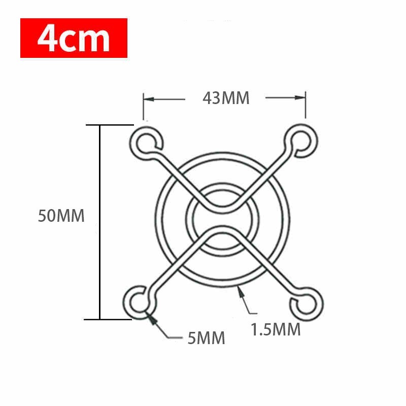 2x For 40MM 50MM 60MM 70MM 80MM 90MM 120MM Cooling Fan Metal protective grille