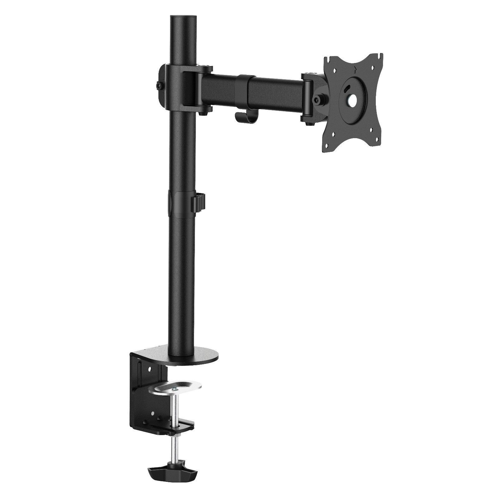 Single Monitor Fully Adjustable LED LCD TV Swivel Desk Mount 21 22 23 24 26 27"