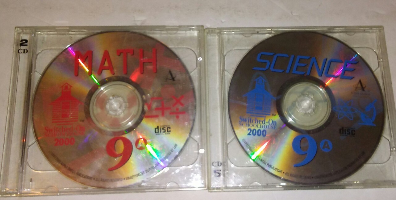 Switched on Schoolhouse Science & Math 9th Grade 2000 Edition PC CD-ROM