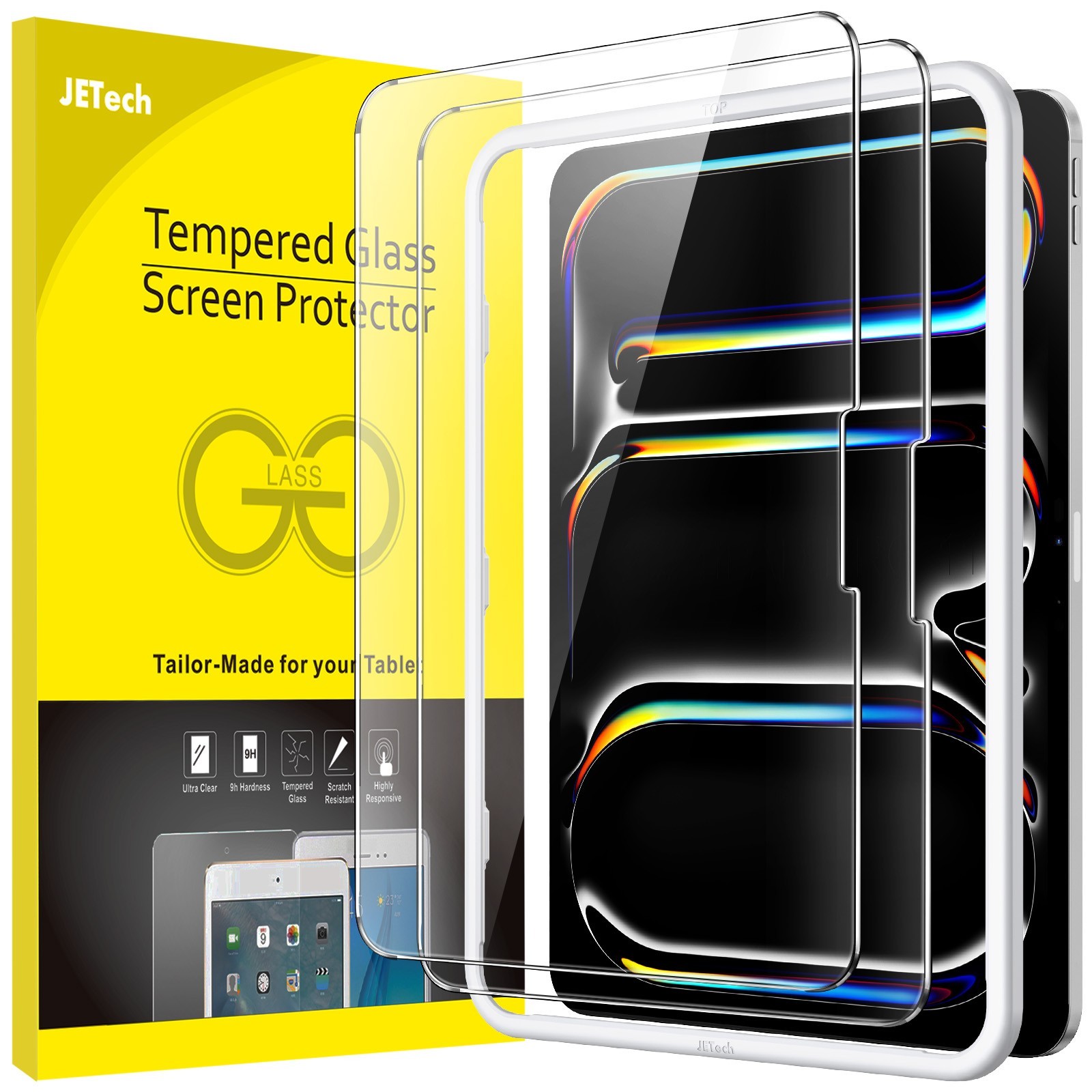 JETech Screen Protector for iPad Pro 11/13-Inch M5 M4 / Air 11/13-Inch M4/M3/M2