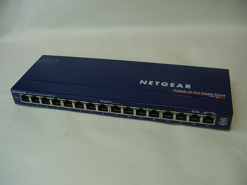 NETGEAR PROSAFE 16 PORT GIGABIT SWITCH GS116v2 - NO POWER CORD