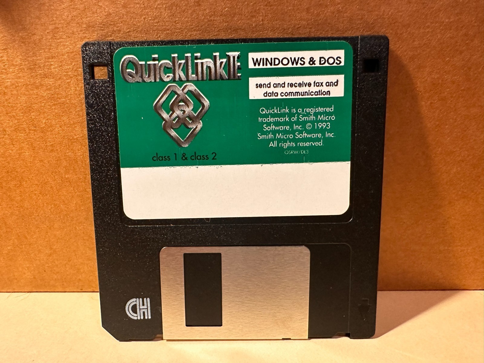 QuickLink II Fax and Data Communication Software Windows & DOS 3.5" Disk Vintage