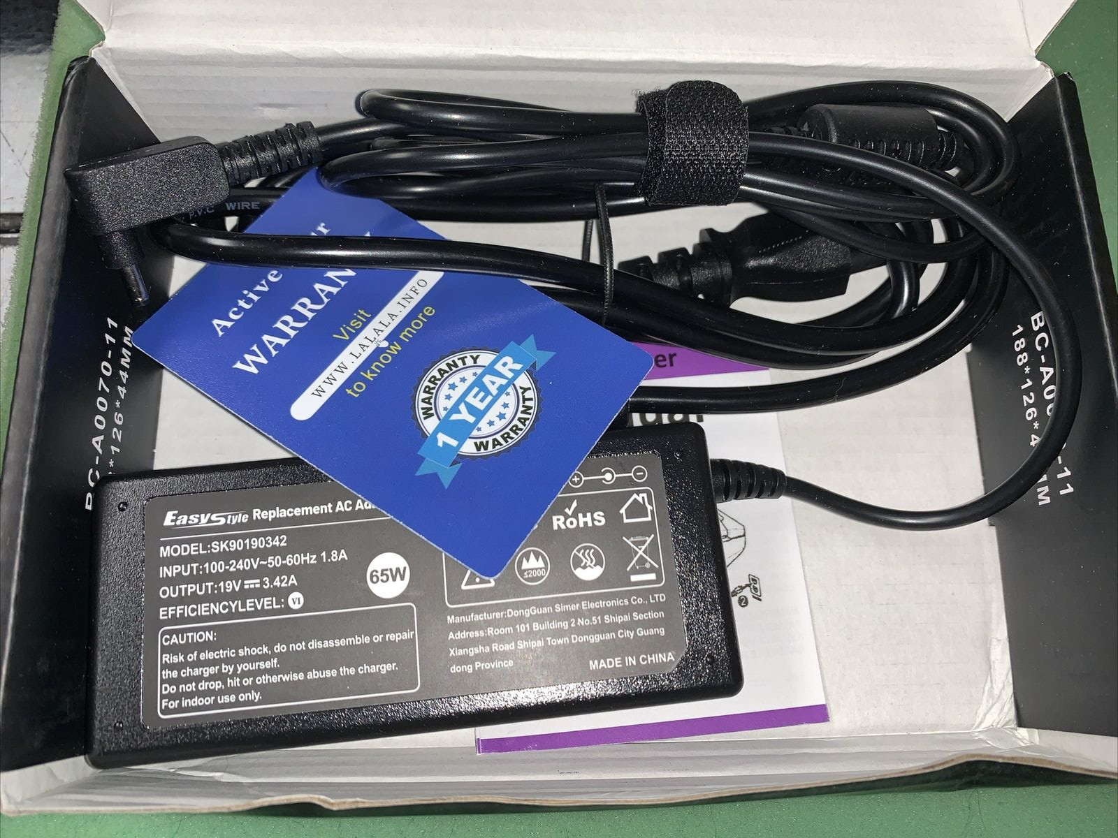 For TOSHIBA Satellite Power Supply SK90190342 Replacement AC Adapter 19V 3.42A