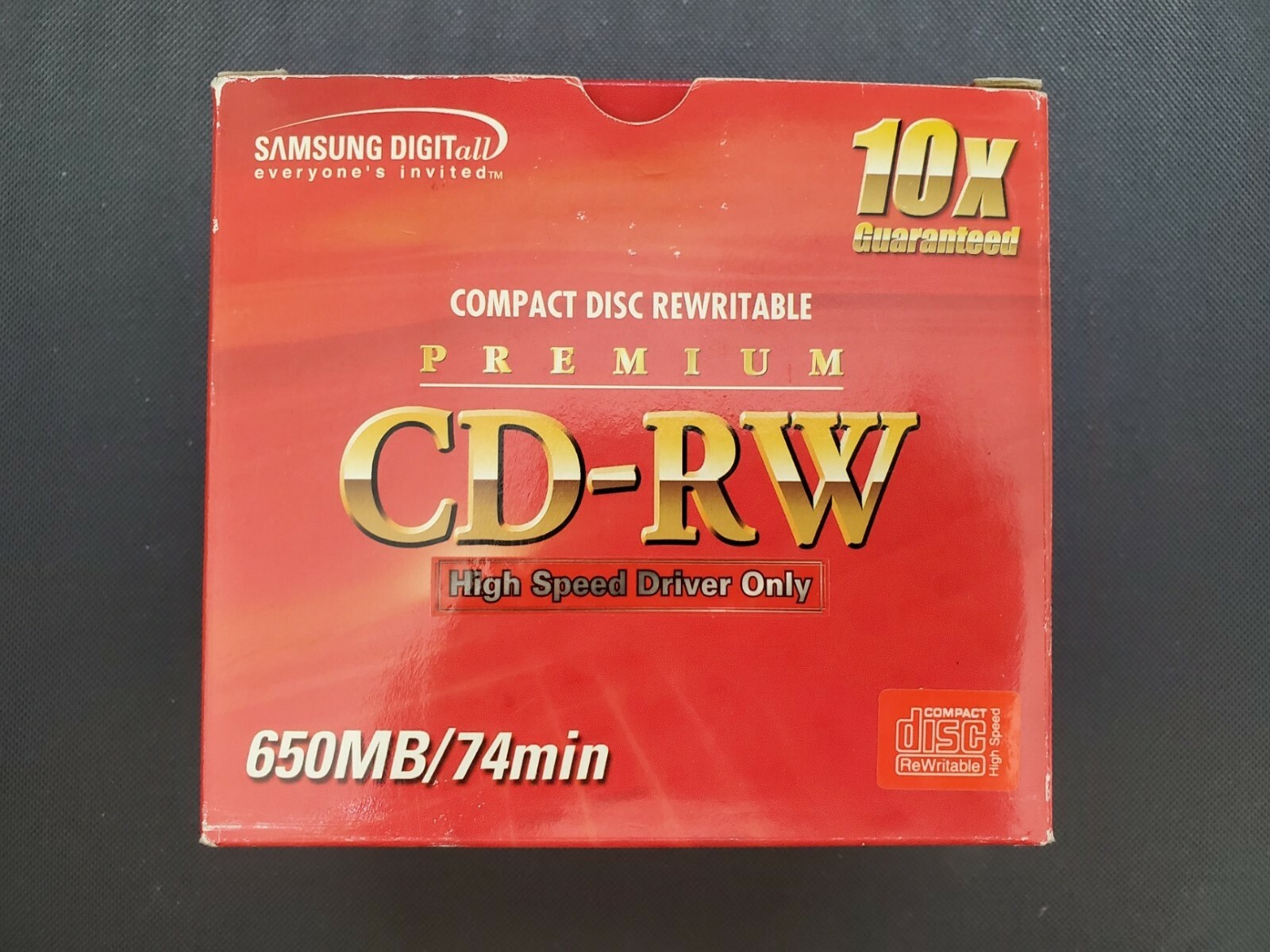 9 SAMSUNG DIGITall Compact Disc Rewritable CD-RW 650MB/74Min- New