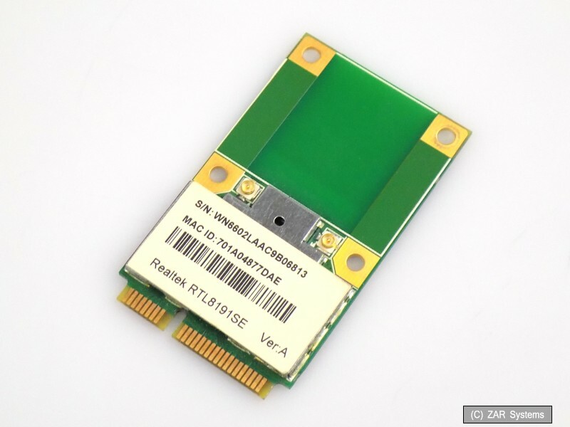REALTEK WN6602L 323C16170197 RTL8191SE WIRELESS WIFI CARD, CARD MINI PCI-E