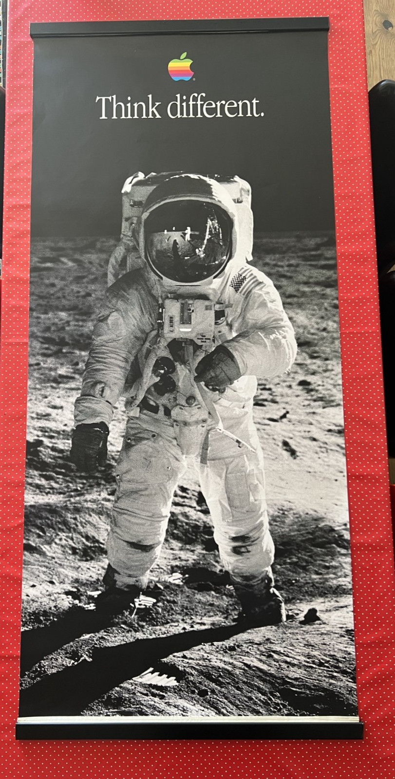 RARE Apple Computer Think Different Buzz Aldrin VINYL BANNER Apollo 11 Moon Walk