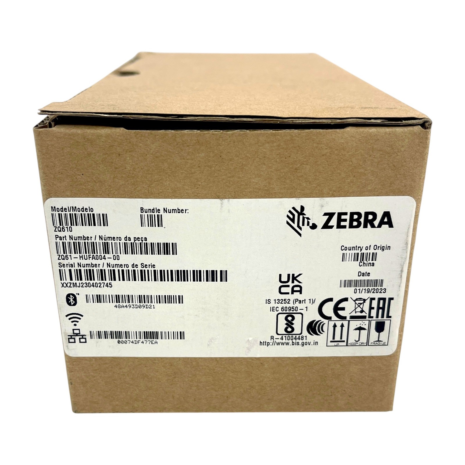 Zebra ZQ610 Plus Healthcare Direct Thermal Barcode Printer ZQ61-HUFA004-00