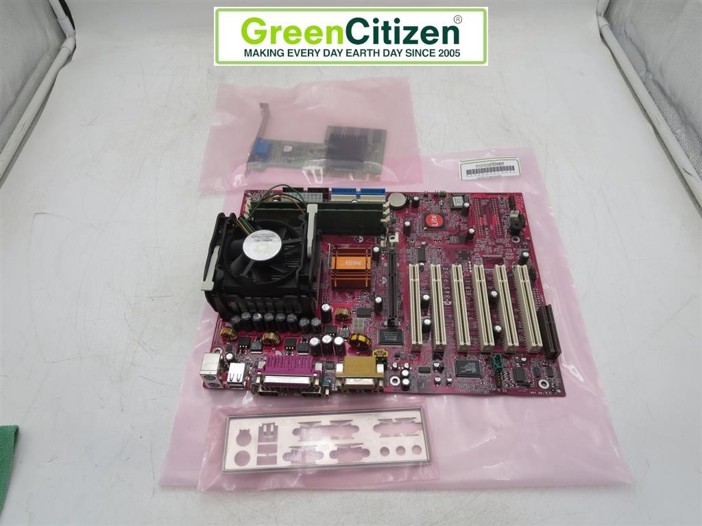 MSI MS-6528 LE 845 Pro 2 ATX Motherboard Pentium 4 1.5GHz 256MB RAM