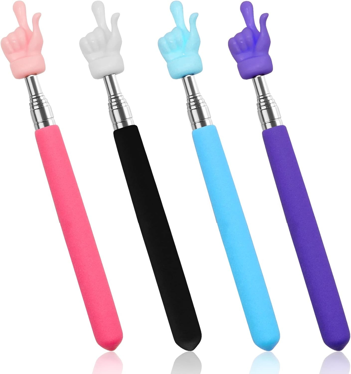 4Pcs Telescopic Teachers Pointer, Mini Extendable Hand Pointer Finger... 