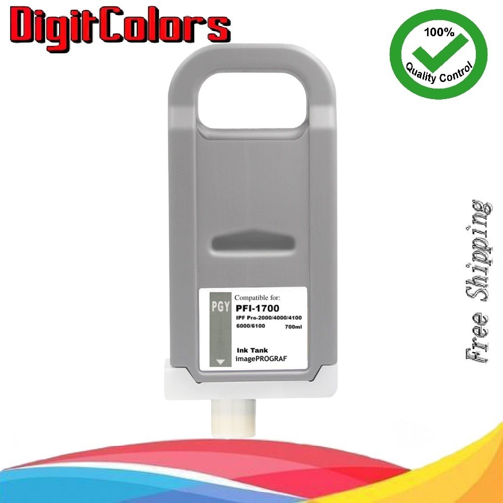 PFI1700 Photo Gray Ink Tank Fit Canon IPF PRO 2000 4000 4100 6100 PFI-1700PGY