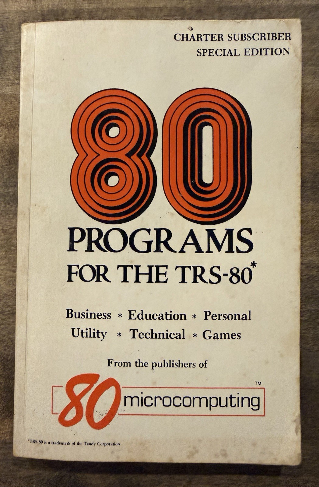 80 Programs for the TRS-80 Book - Charter Subscriber Special Edition 1979