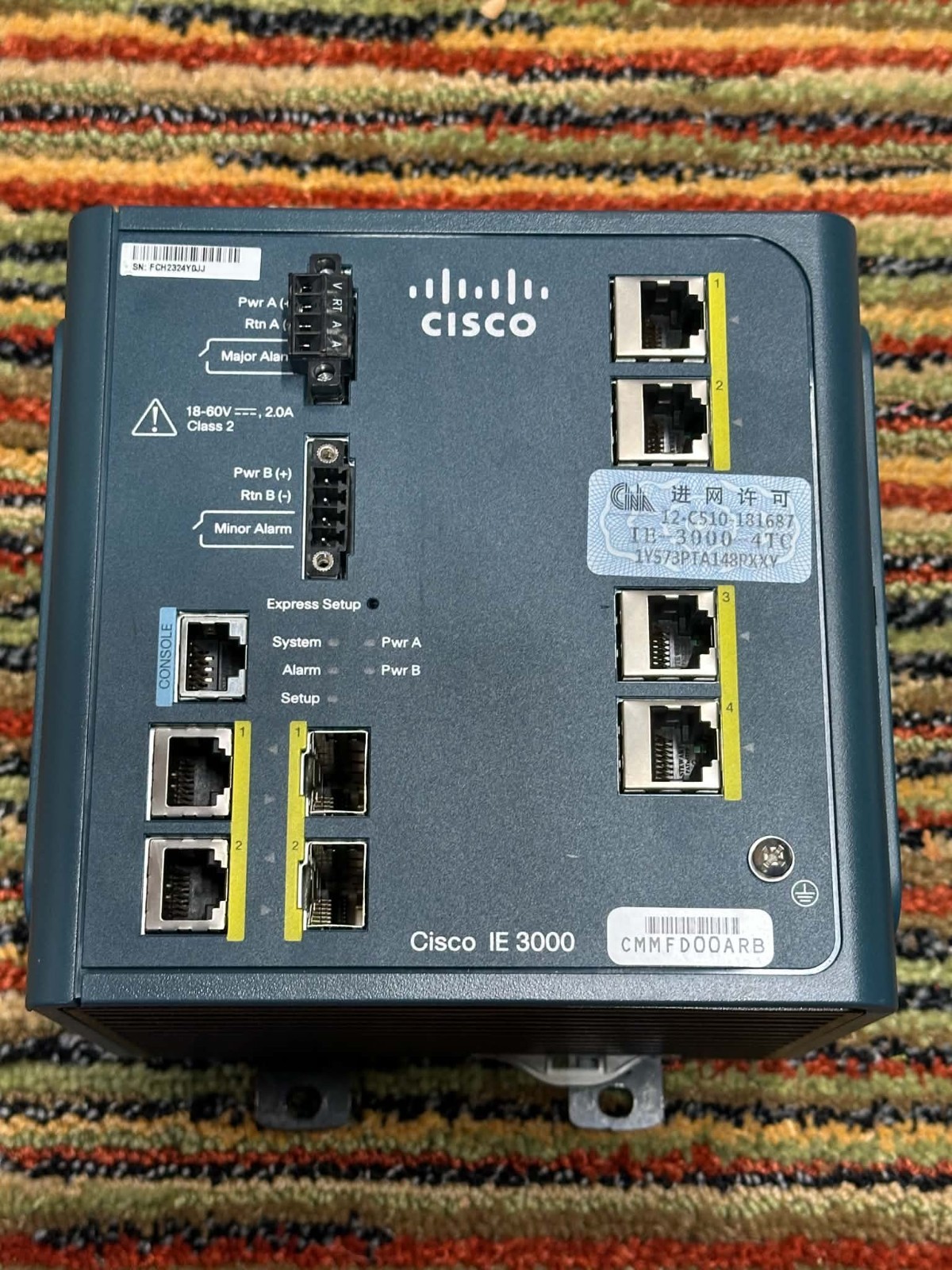 Cisco IE-3000-4TC Industrial Ethernet Switch 4-Port + 2 Combo SFP 64MB CF