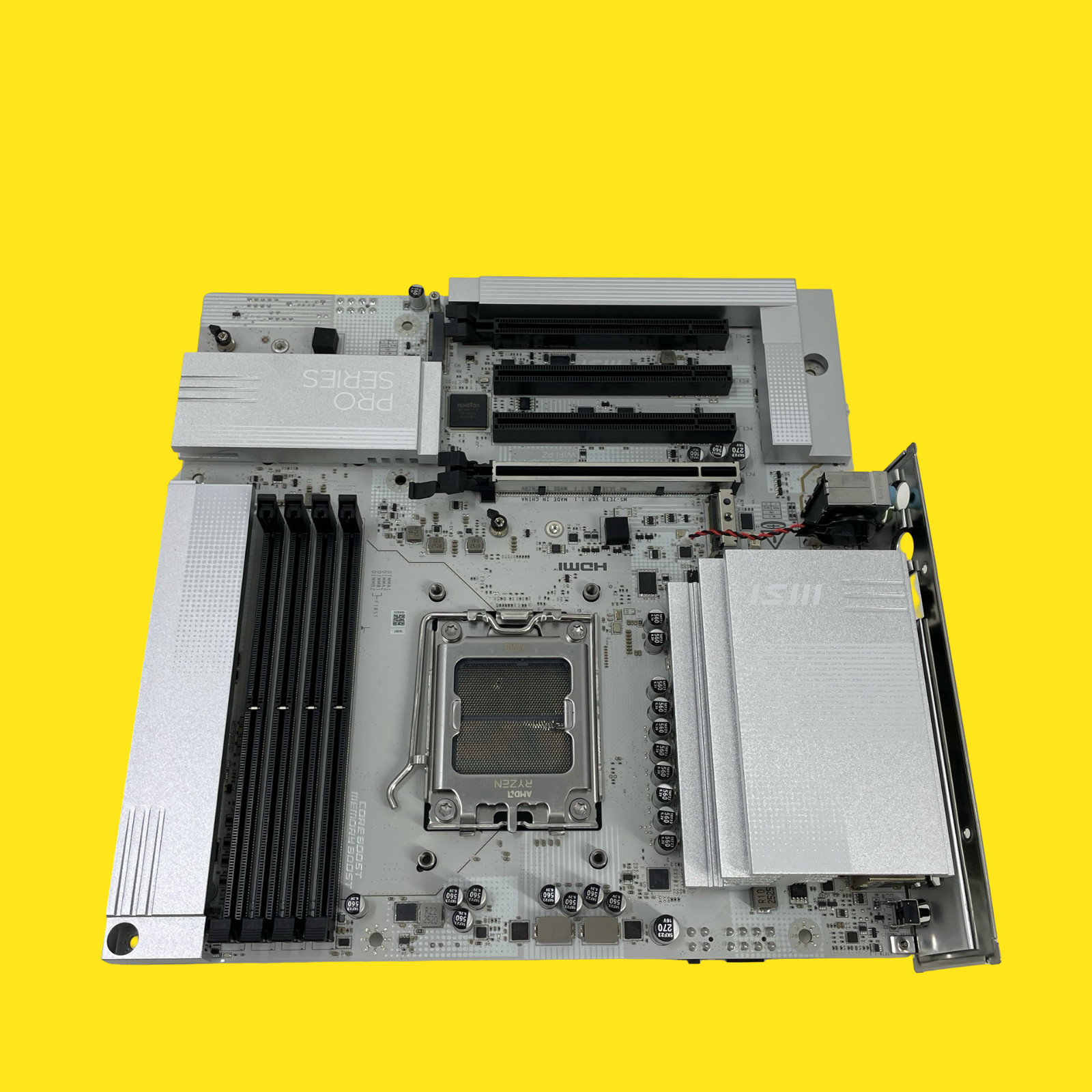 AS/IS MSI PRO B850M-A WiFi PZ Back-Connect mATX Motherboard #8530 z44/12