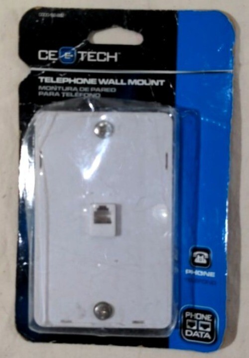 Commercial Electric CE-Tech Telephone Wall Mount White Phone/Data