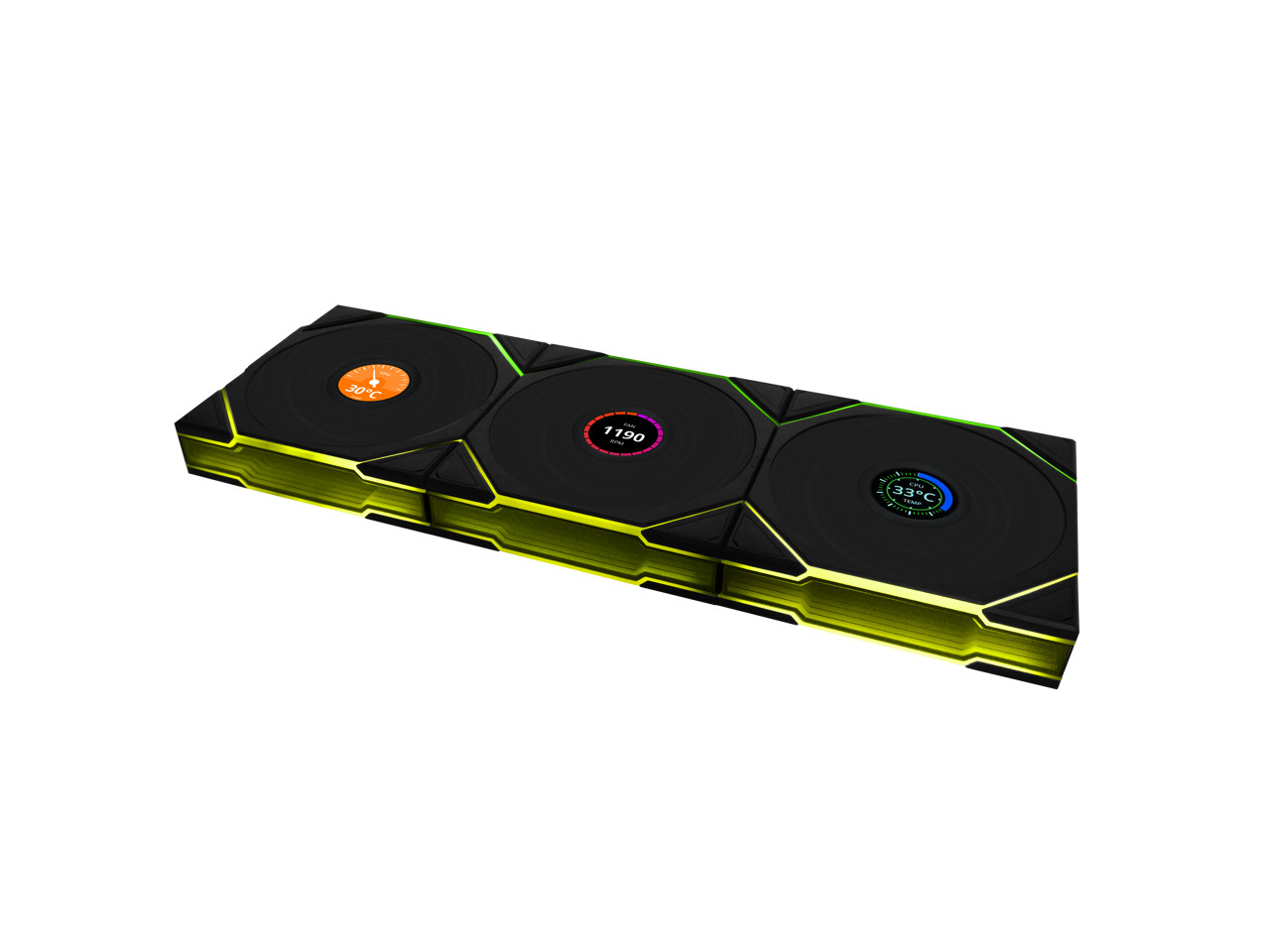 Lian Li UNI Fan TL LCD 120 Wireless - Triple Pack - 2.4 GHz Wireless Controller