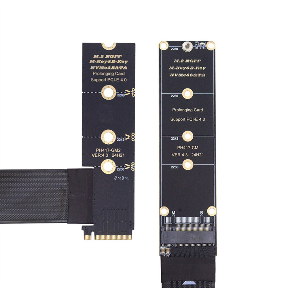 CHENYANG M-Key NVME NGFF PCI Express Cable 30cm Right Angled for Mainboard SSD