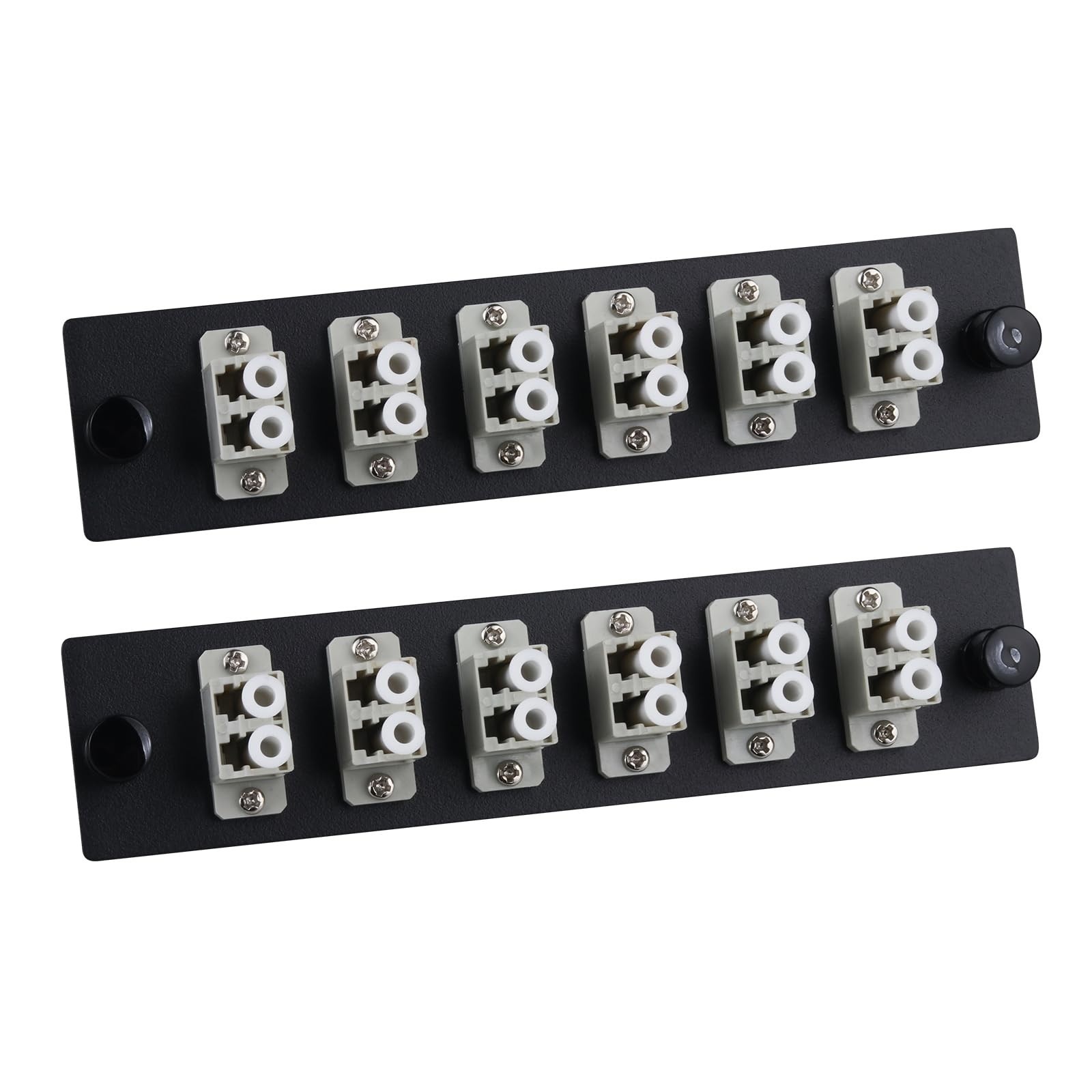 2 PCS 6 Duplex LC/MM Fiber Patch Panel Multimode Gray LC Adapters 12 Ports