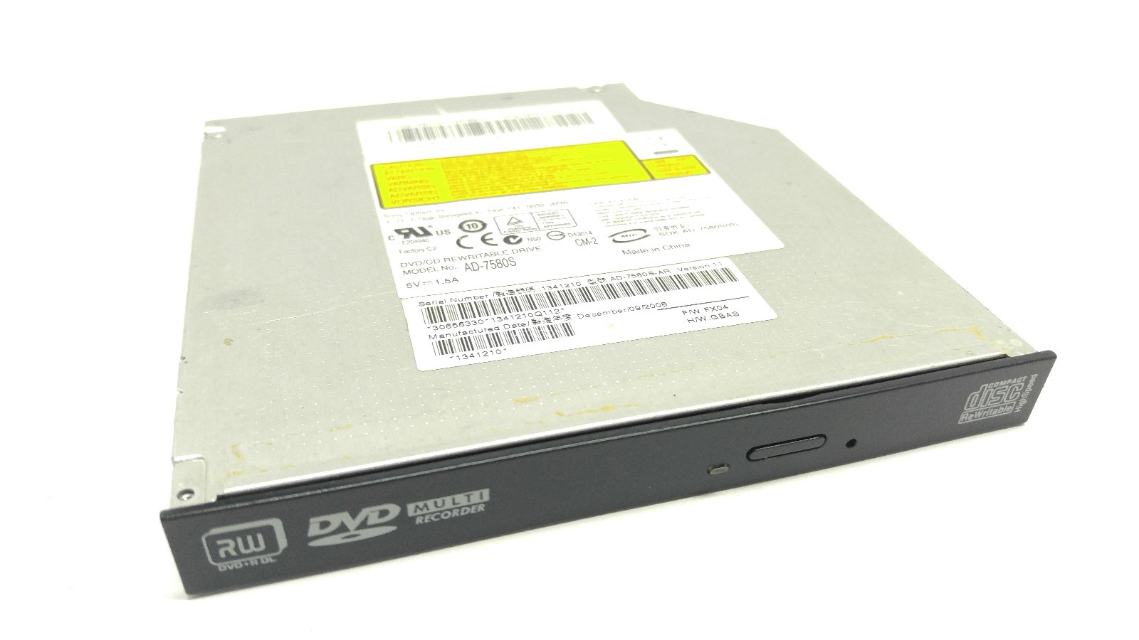 Sony DVD CD RW Optical Drive AD-7580S for Getac B300（SATA）